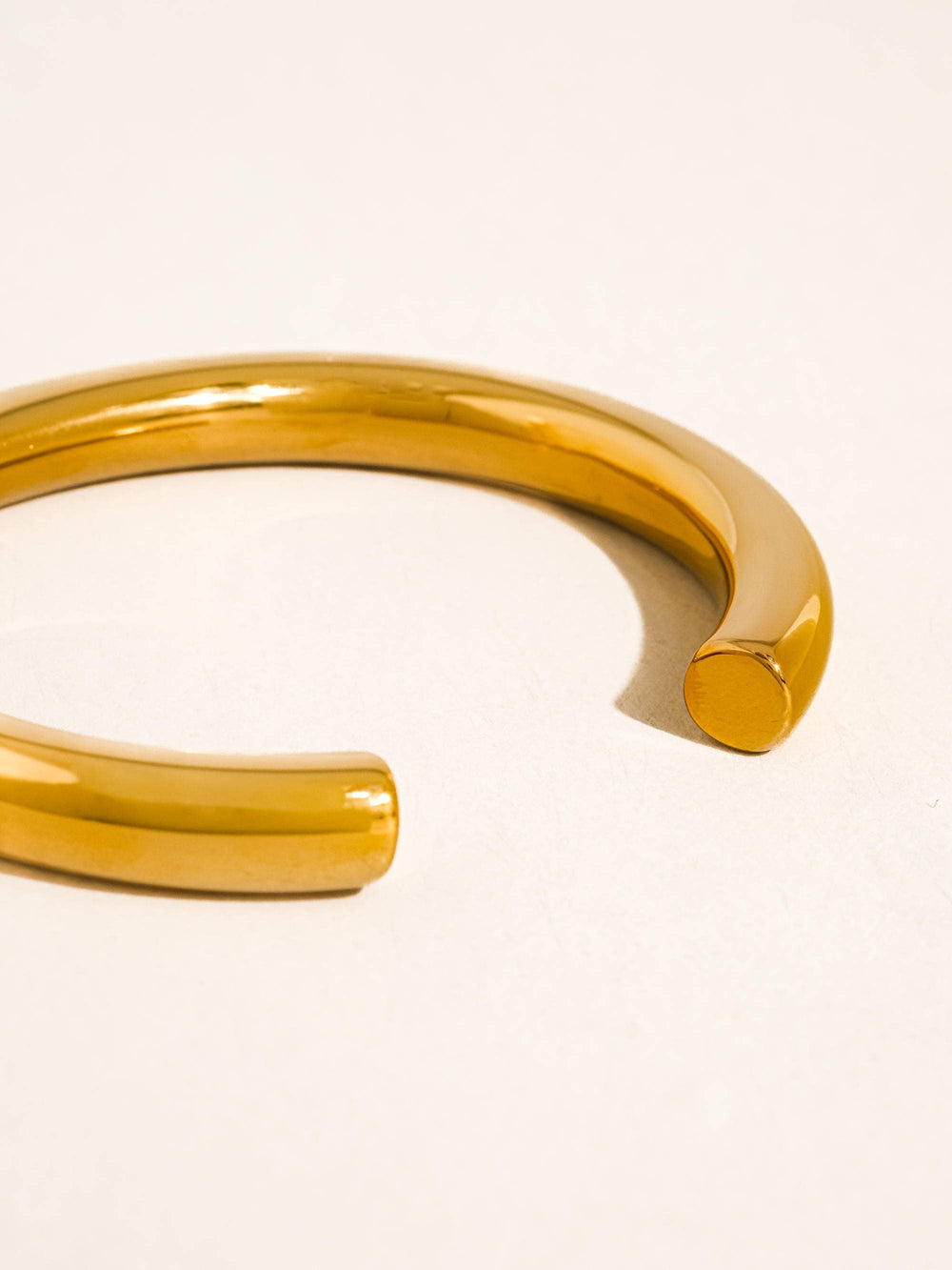 Roussel 18K Gold Non-Tarnish Classic Cuff Bangle