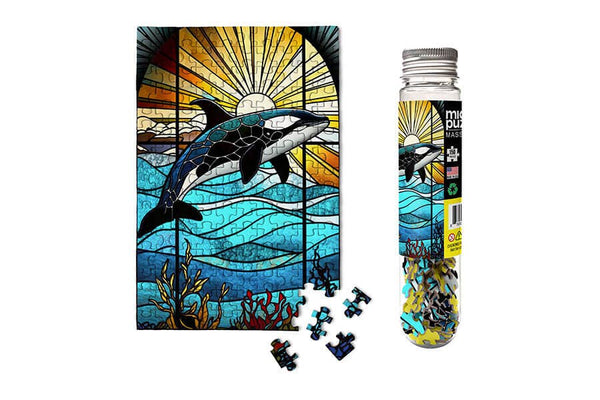 Micro Puzzles - Stained Glass Orca - Marine Life