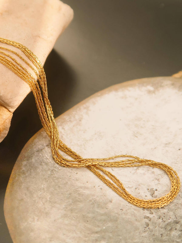 Flânerie by MAIQ - Palisse 18K Gold Non-Tarnish Layered Dainty Chain Necklace