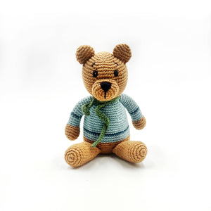 Pebble - Handcrafted Velvety Boho Teddy Bears – Teal, Blue & Purple