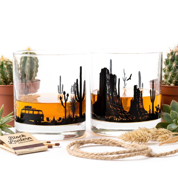 Black Lantern - Desert Camping Whiskey Glass Set