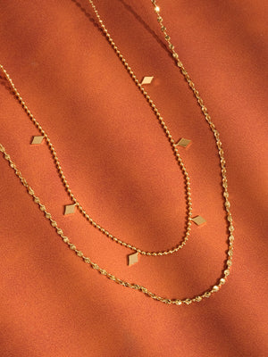 Arômes Non-Tarnish Layered Tassel Necklace