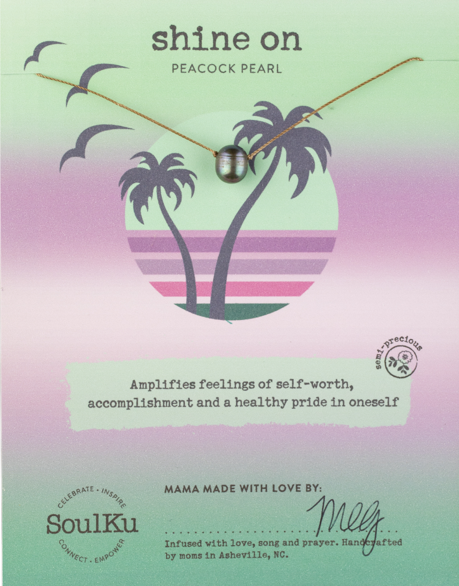 Shine On Peacock Pearl Blissful Beach Necklace