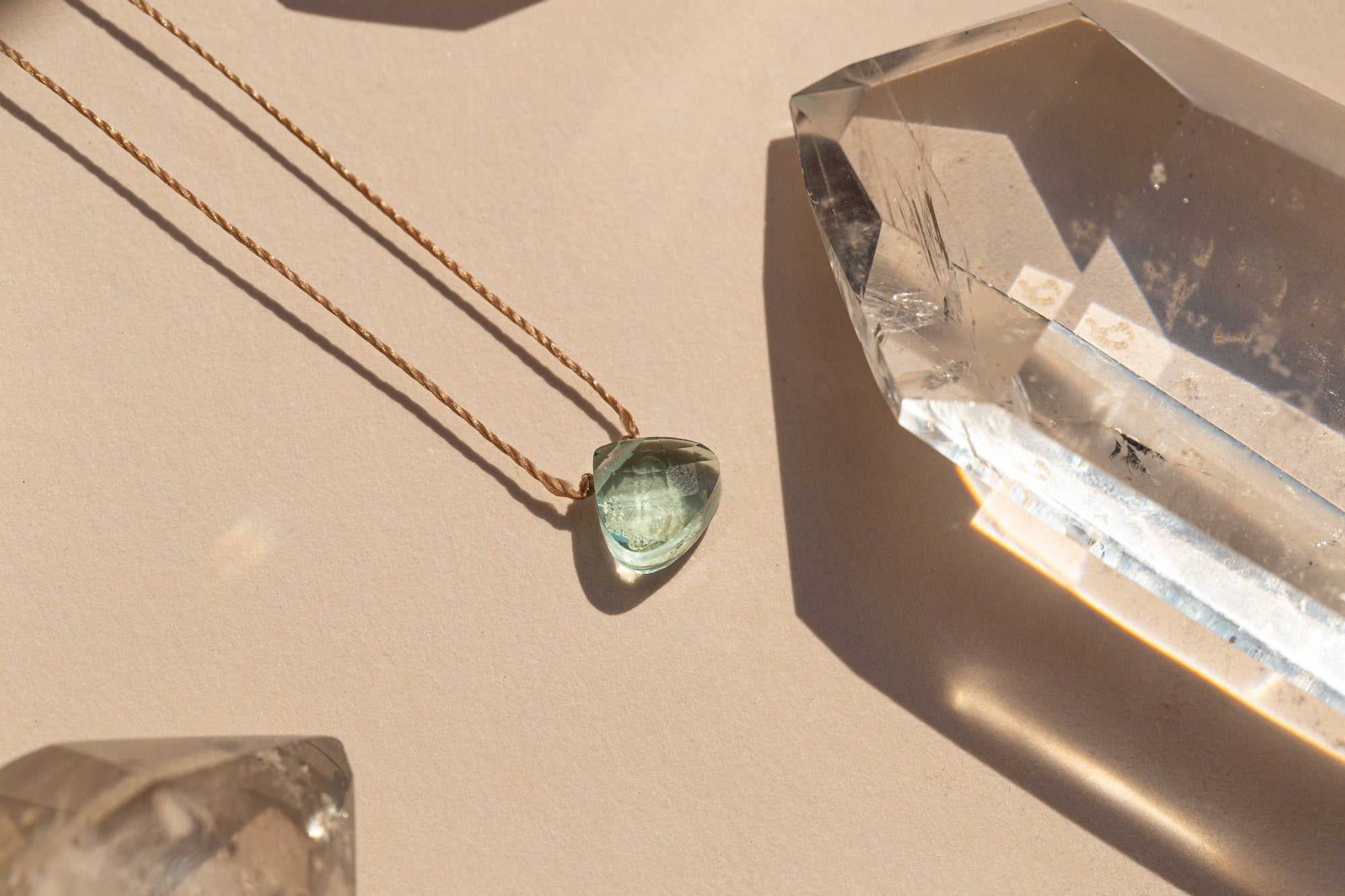 Breathe Powder Blue Crystal Necklace