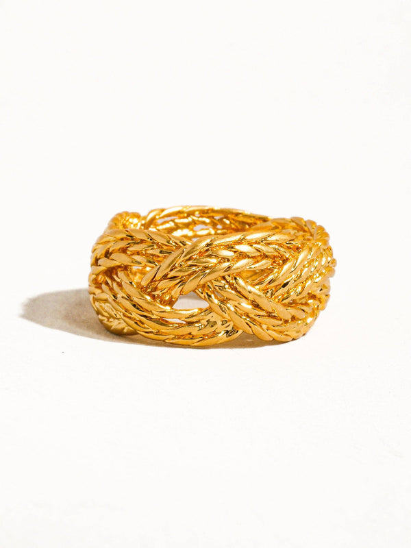 Flânerie by MAIQ - Celeste 18K Gold Vintage Twisted Bold Ring