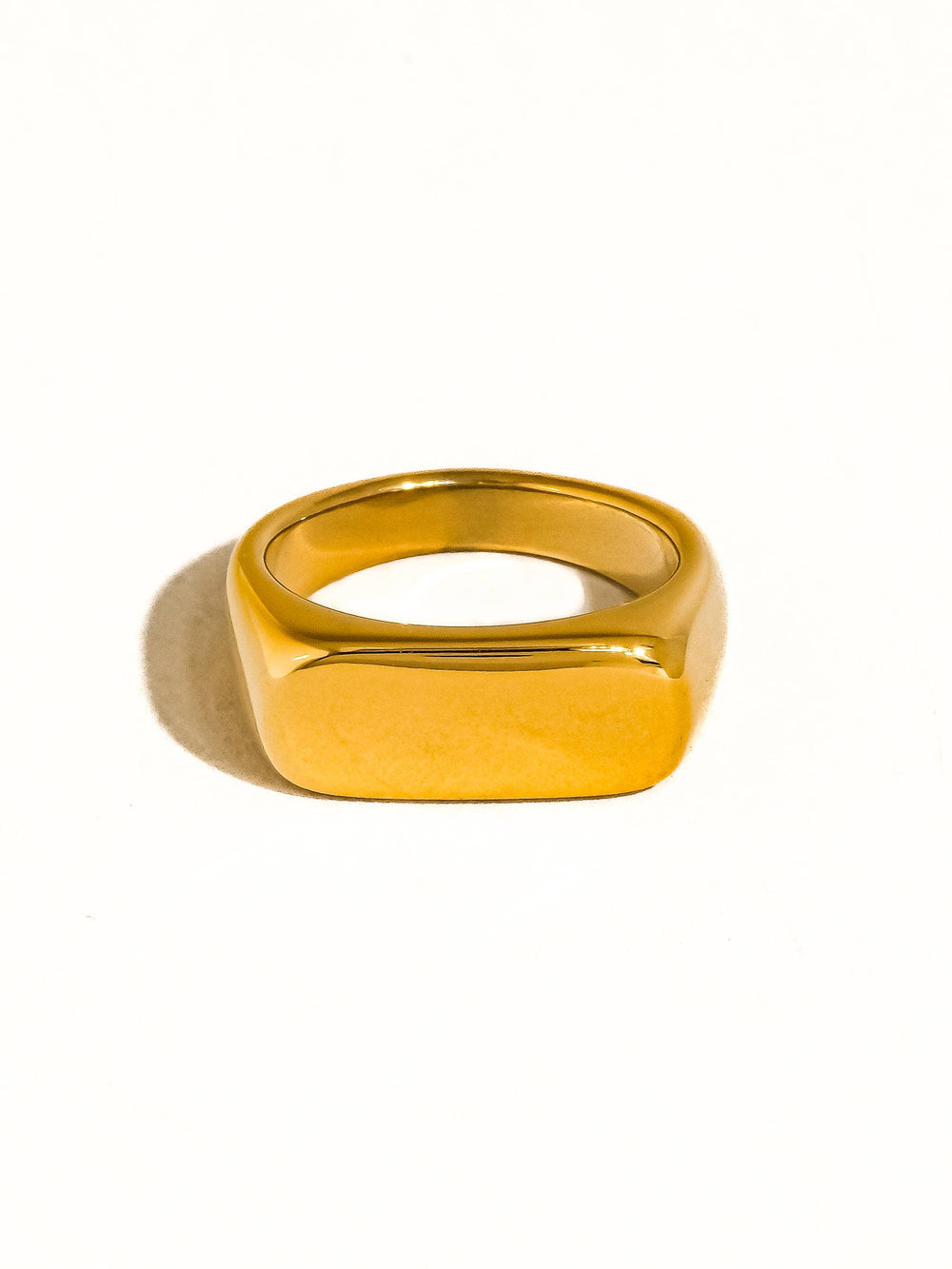 Glayce Gold Non-Tarnish Classic Signet Ring - Size 7