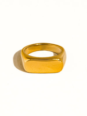 Glayce Gold Non-Tarnish Classic Signet Ring - Size 7