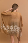 Boho Chic Floral Embroidered Kimono | Stitch Detail 🌼