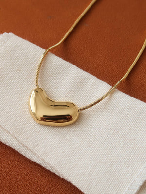 Louis Gold Non-Tarnish Puffy Heart Necklace