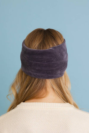 Black Soft Twisted Velvet Headband