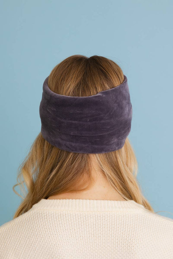 Black Soft Twisted Velvet Headband
