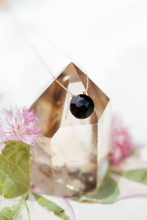 SoulKu - Black Tourmaline Beam Necklace for I Believe in You