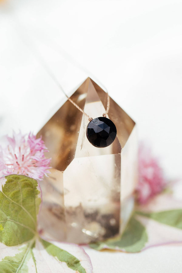 SoulKu - Black Tourmaline Beam Necklace for I Believe in You
