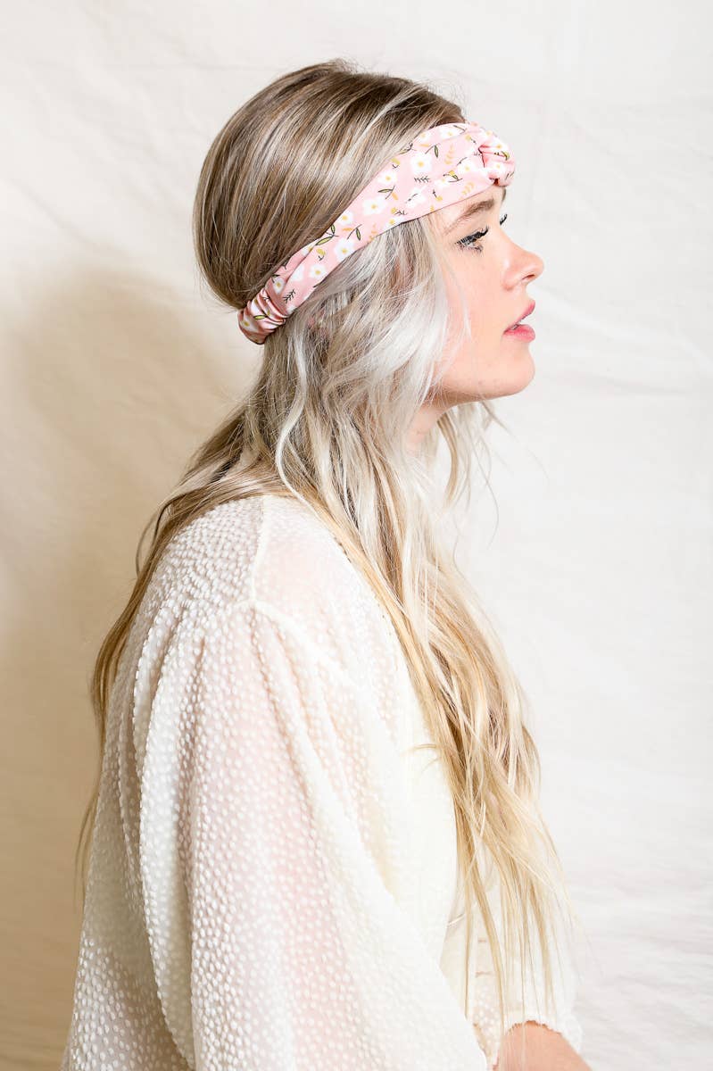 Blossom Print Twist Headwrap