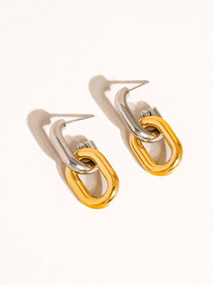 Jaxon Non-Tarnish Double Chain Earring