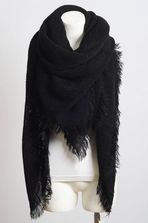 Lavender Open Weave Square Scarf