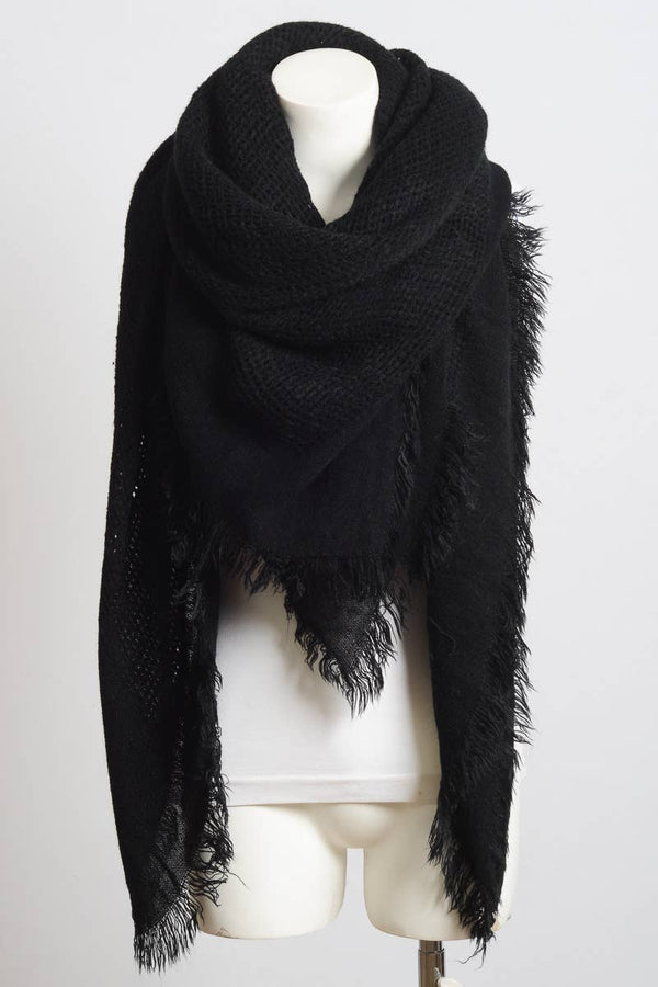 Lavender Open Weave Square Scarf