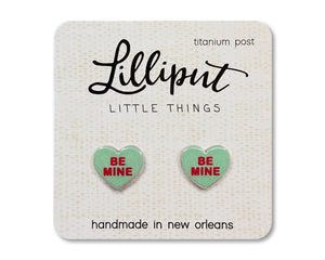 Lilliput Little Things - NEW Conversation Heart Earrings // Valentines Day