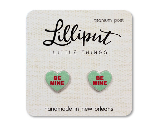 Lilliput Little Things - NEW Conversation Heart Earrings // Valentines Day