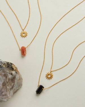 Sun Salutation Necklace Set - Sunstone