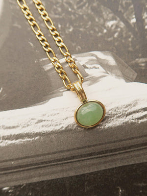 Winslow Non-Tarnish Green Aventurine Pendant Necklace