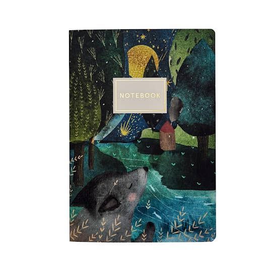 BV by Bruno Visconti - The Wolf Cub and the moon Notebook