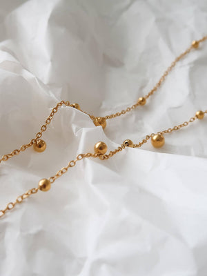 Flânerie by MAIQ - Brisse 18K Gold Non-Tarnish Dressy Beaded Y Lariat Necklace