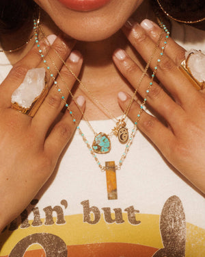 Earth, Wind and Fire Turquoise Necklace