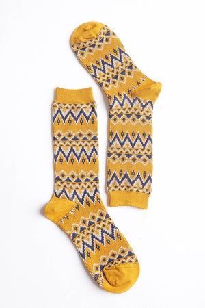 Golden Tribal Pattern Socks