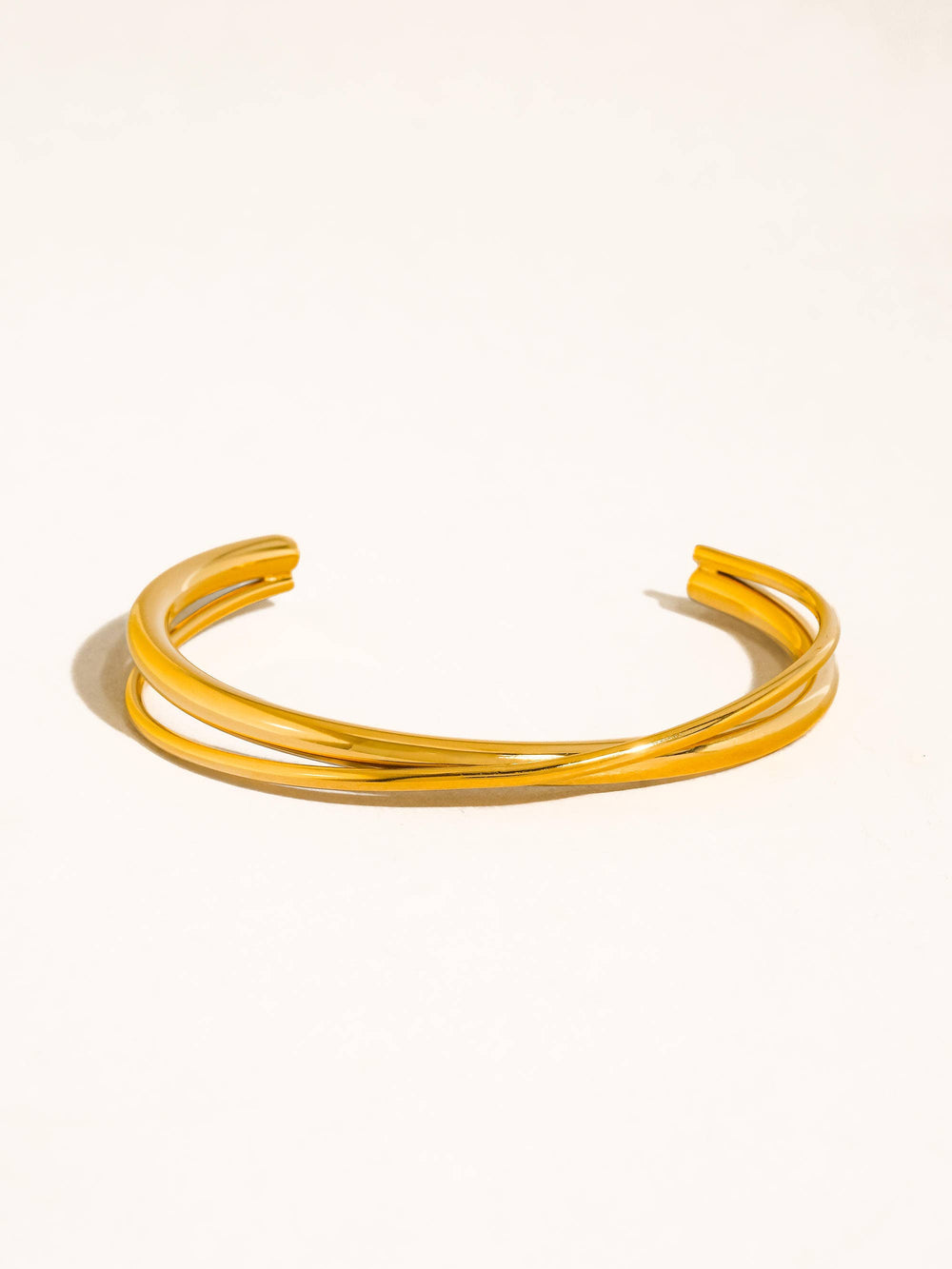 Rivoli 18K Gold Non-Tarnish Crossover Cuff Bracelet