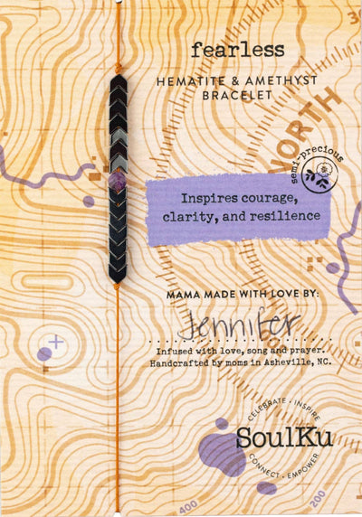Fearless Amethyst Adjustable Bracelet