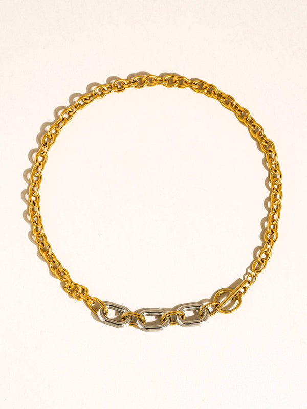 Flânerie by MAIQ - Lurette 18K Gold Non-Tarnish Two Tone Chain Necklace