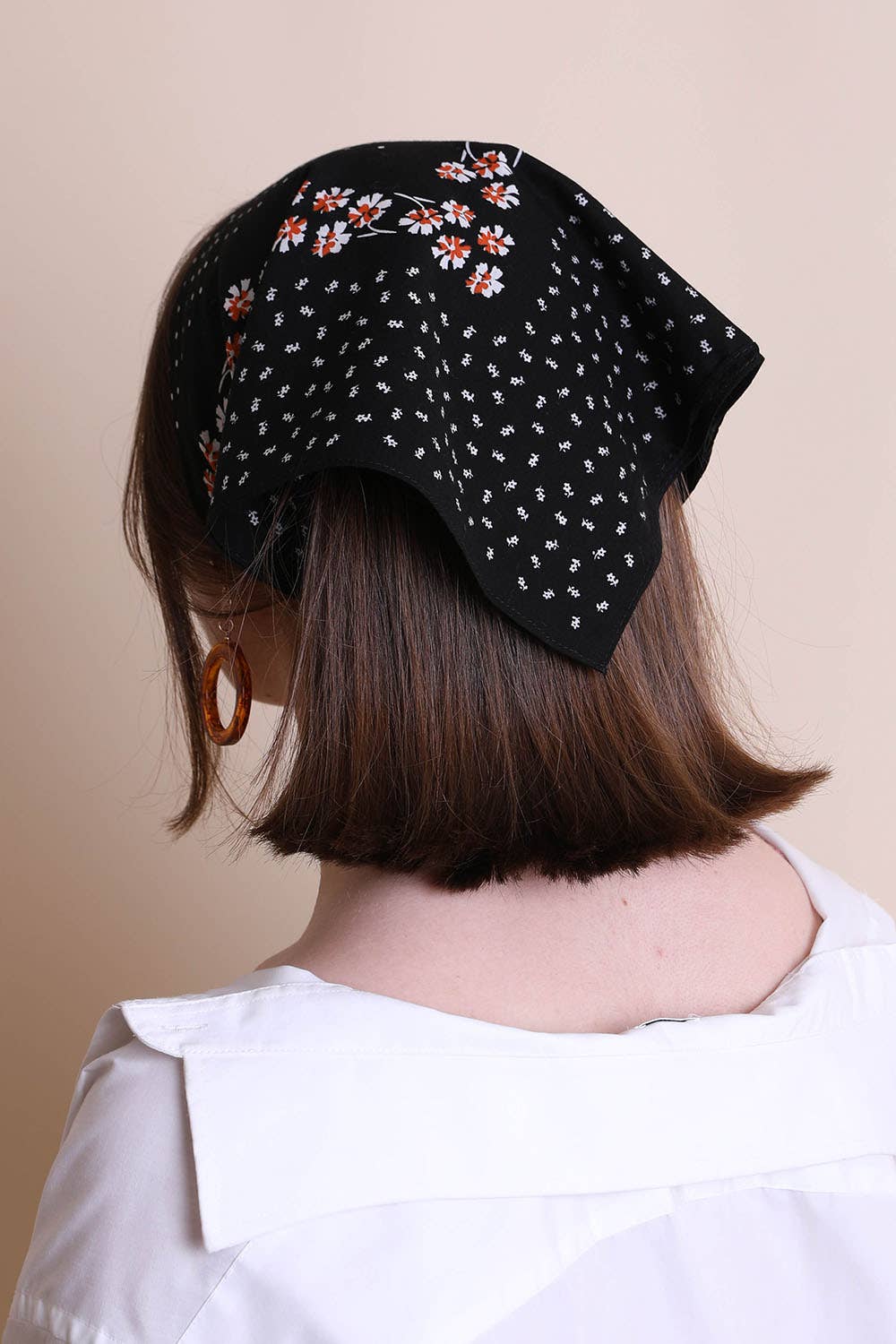 Dotted Flower Cotton Hankerchief