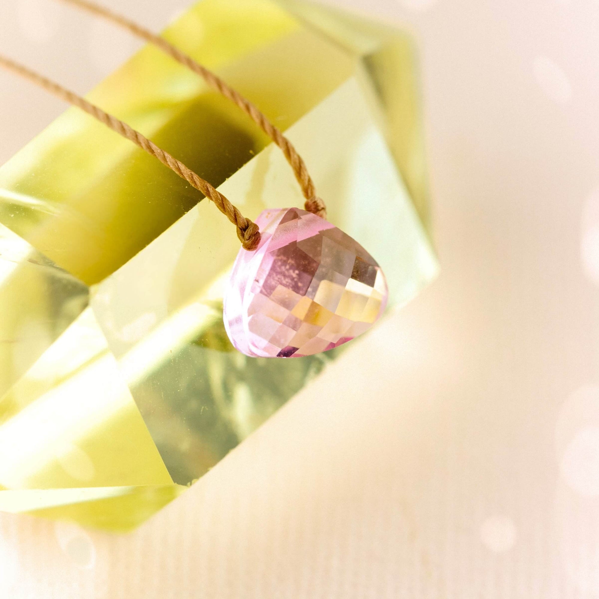 Fierce Rosy Pink Crystal Necklace