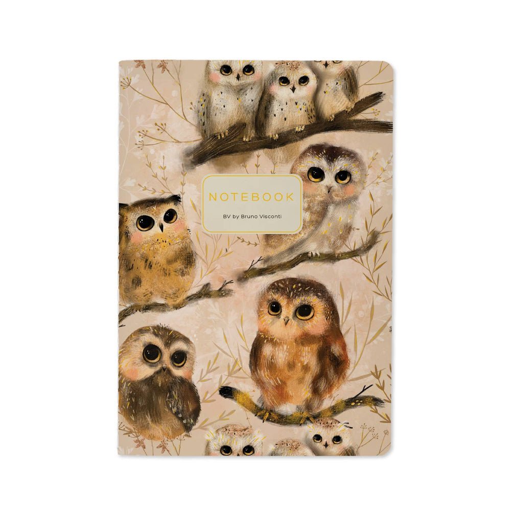 BV by Bruno Visconti - A5 Notebook -  Owlets