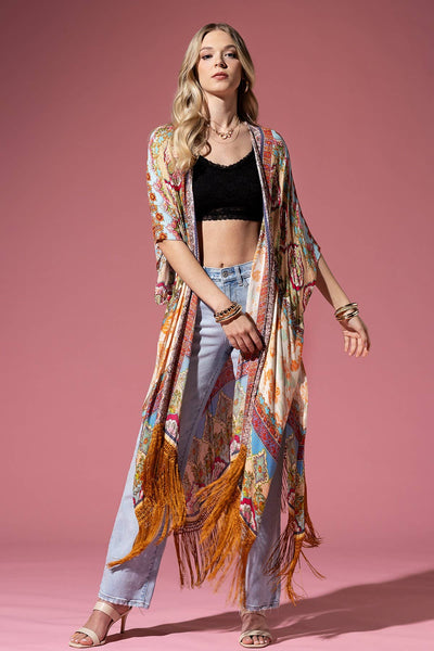 Shop Neighbors - Cairo Fringe Kimono: CAIRO