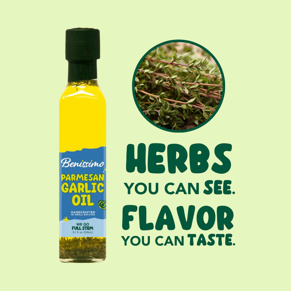 Benissimo / Hongar Farms / Lesley Elizabeth - Benissimo Parmesan Garlic EVOO Blend – 8.12 fl oz Marasca