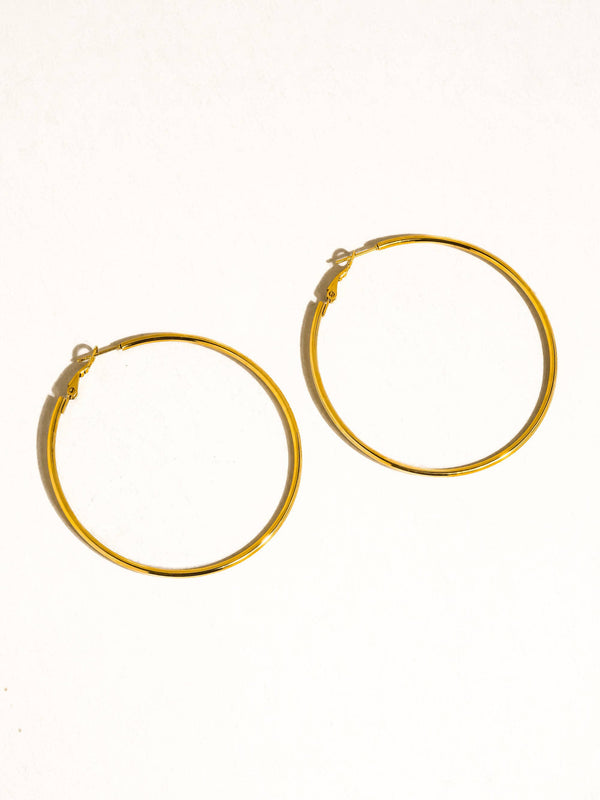 Eska Non-Tarnish Classic Thin Hoop Earrings
