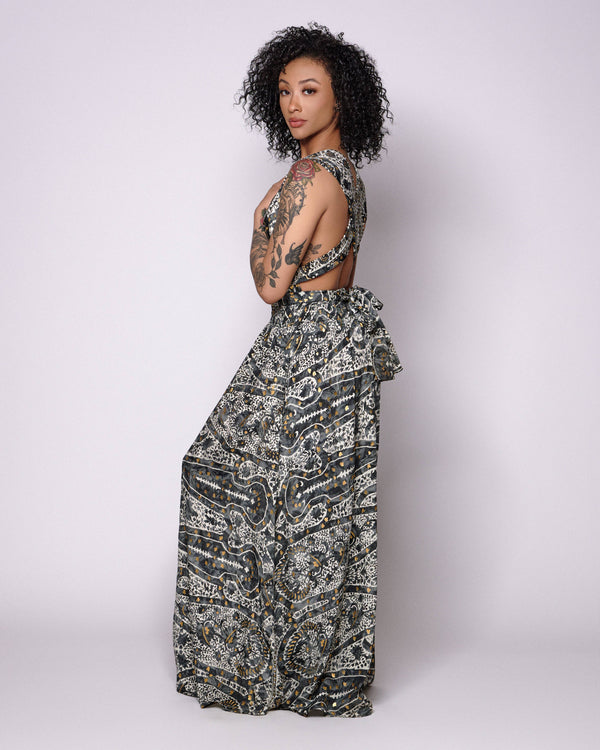 Halter Long Tie Boho Dress