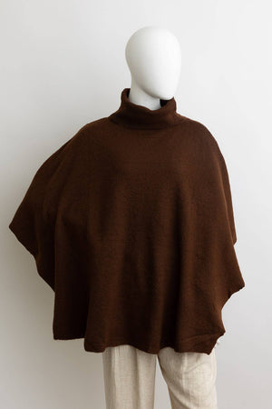 Grey Eco Friendly Turtleneck Poncho