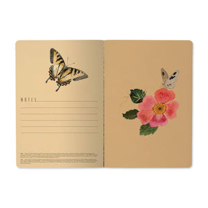BV by Bruno Visconti - A5 Notebook -  Butterflies and Peonies