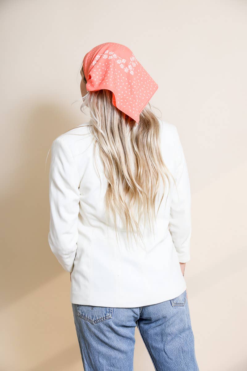 Dotted Flower Cotton Hankerchief