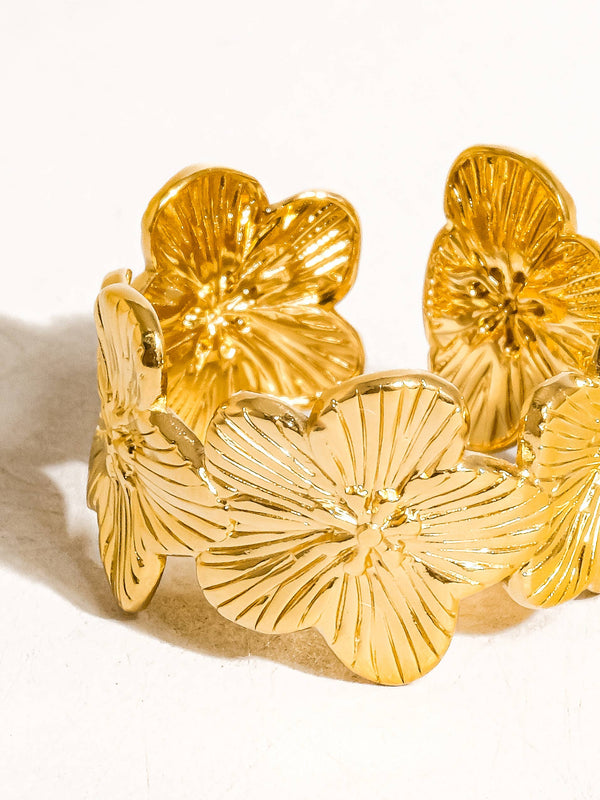 Josée 18K Gold Non-Tarnish Flower Ring