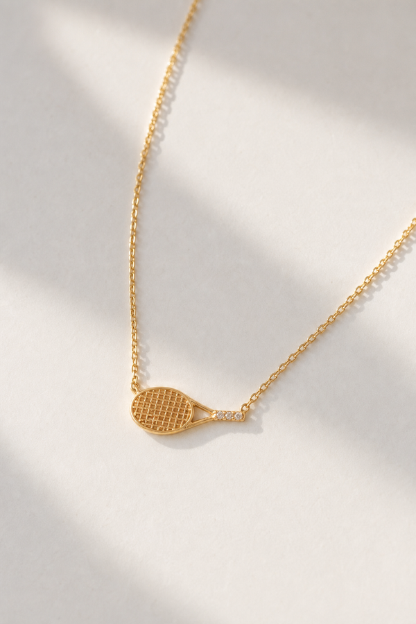 Ace Tennis Racket Necklace