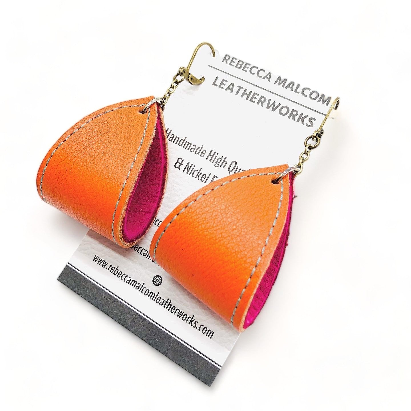 Moxie Two-Tone Leather Earrings
