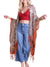 WHS Bohemian Diamond Tassel Kimono - Rust