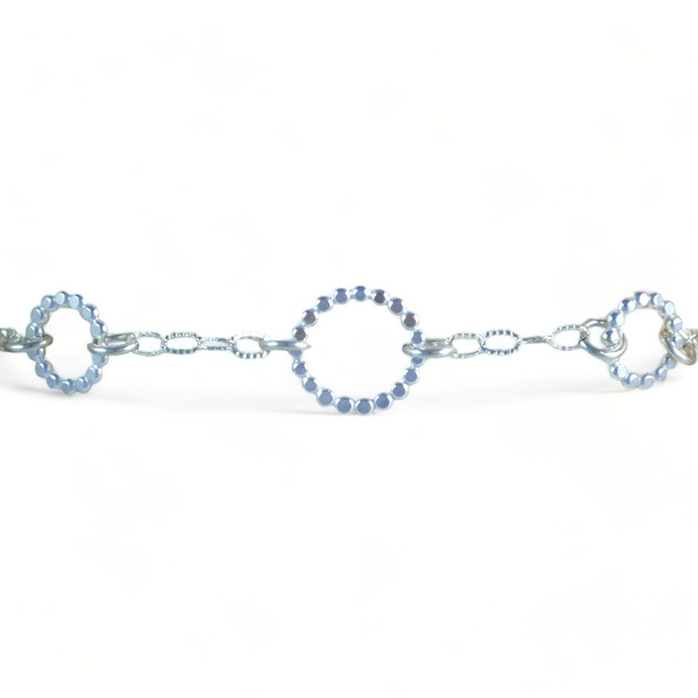 Beaded Floating Bracelet - sterling silver