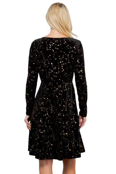 Black Celestial Sparkle Dress