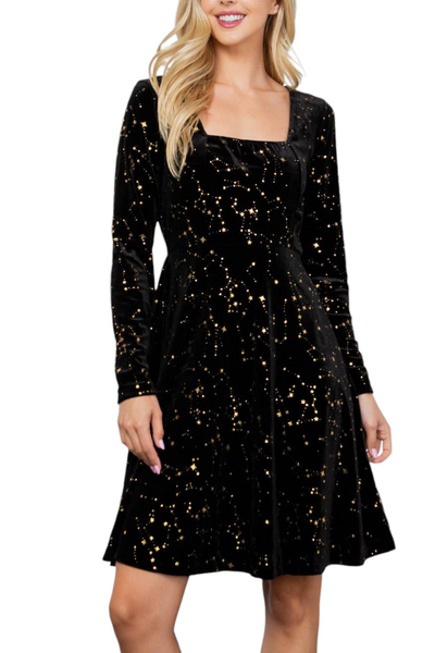 Black Celestial Sparkle Dress