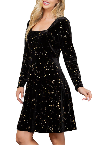 Black Celestial Sparkle Dress